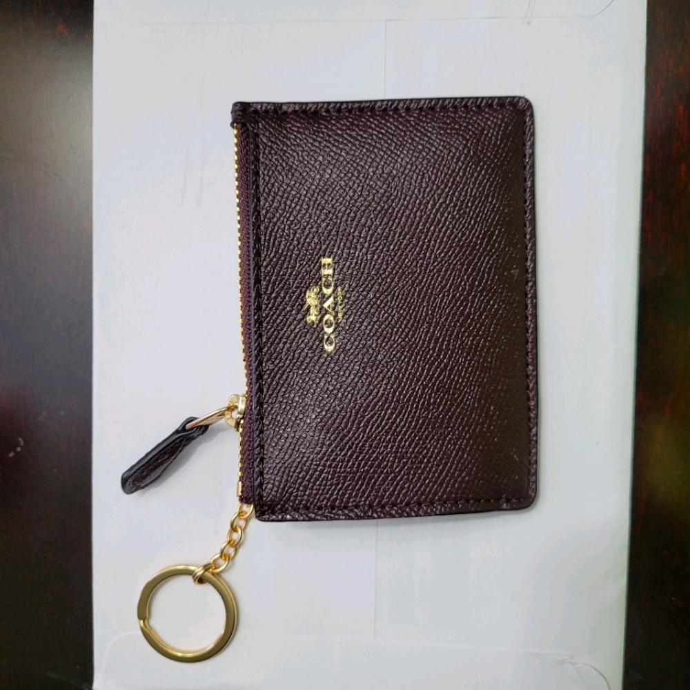 COACH mini ID case and key chain